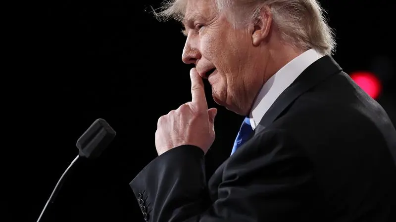 Donald Trump, durante el debate electoral