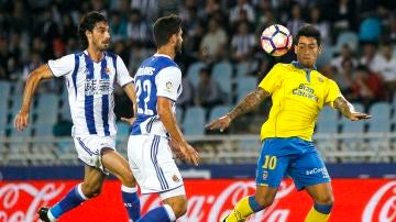 Sergio Araujo, en un partido ante la Real Sociedad