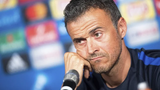 Luis Enrique, durante la rueda de prensa Luis Enrique, durante la rueda de prensa