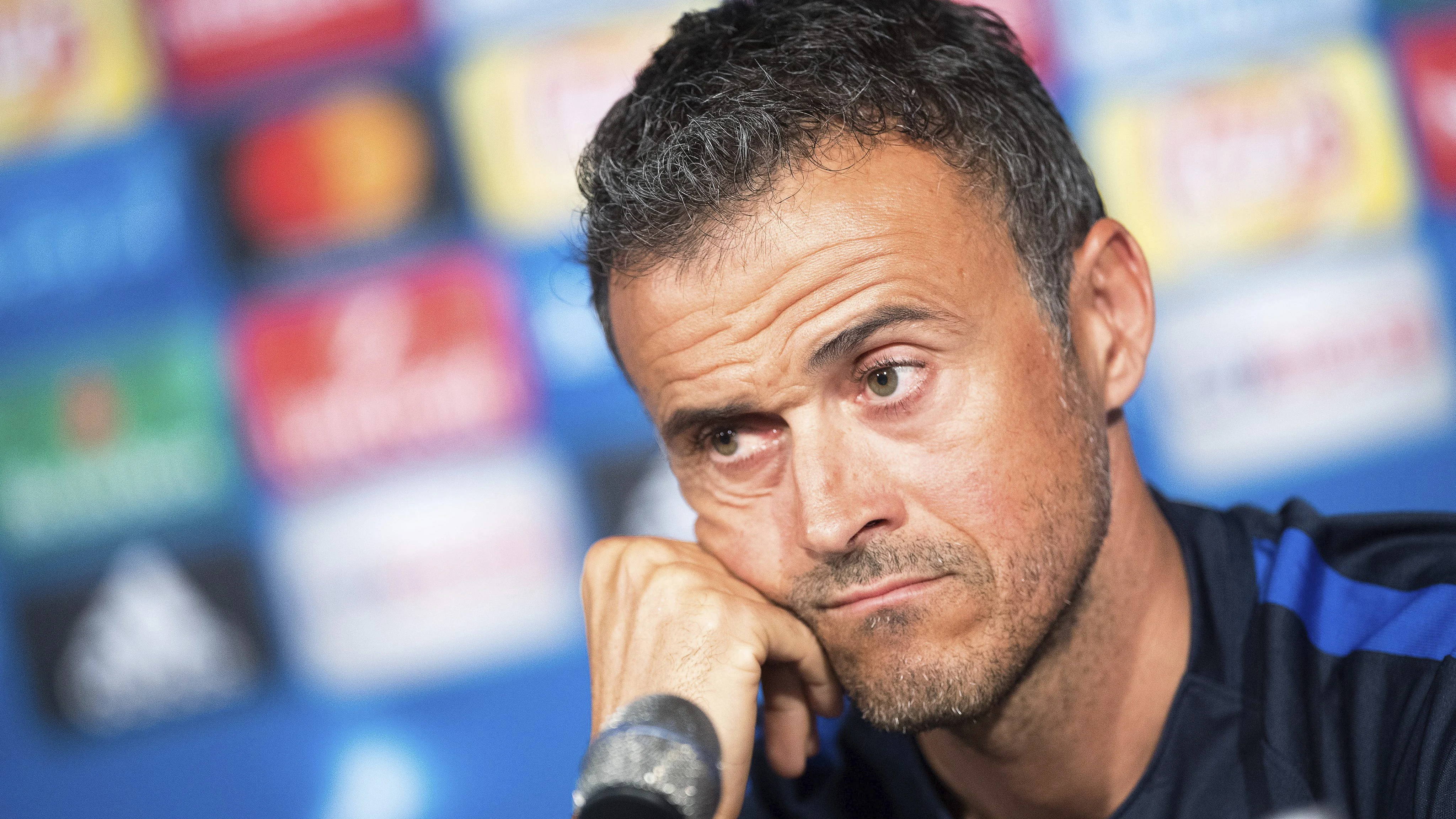 Luis Enrique, durante la rueda de prensa Luis Enrique, durante la rueda de prensa