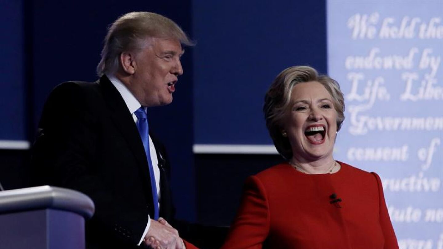 Donald Trump y Hillary Clinton, en el debate presidencial