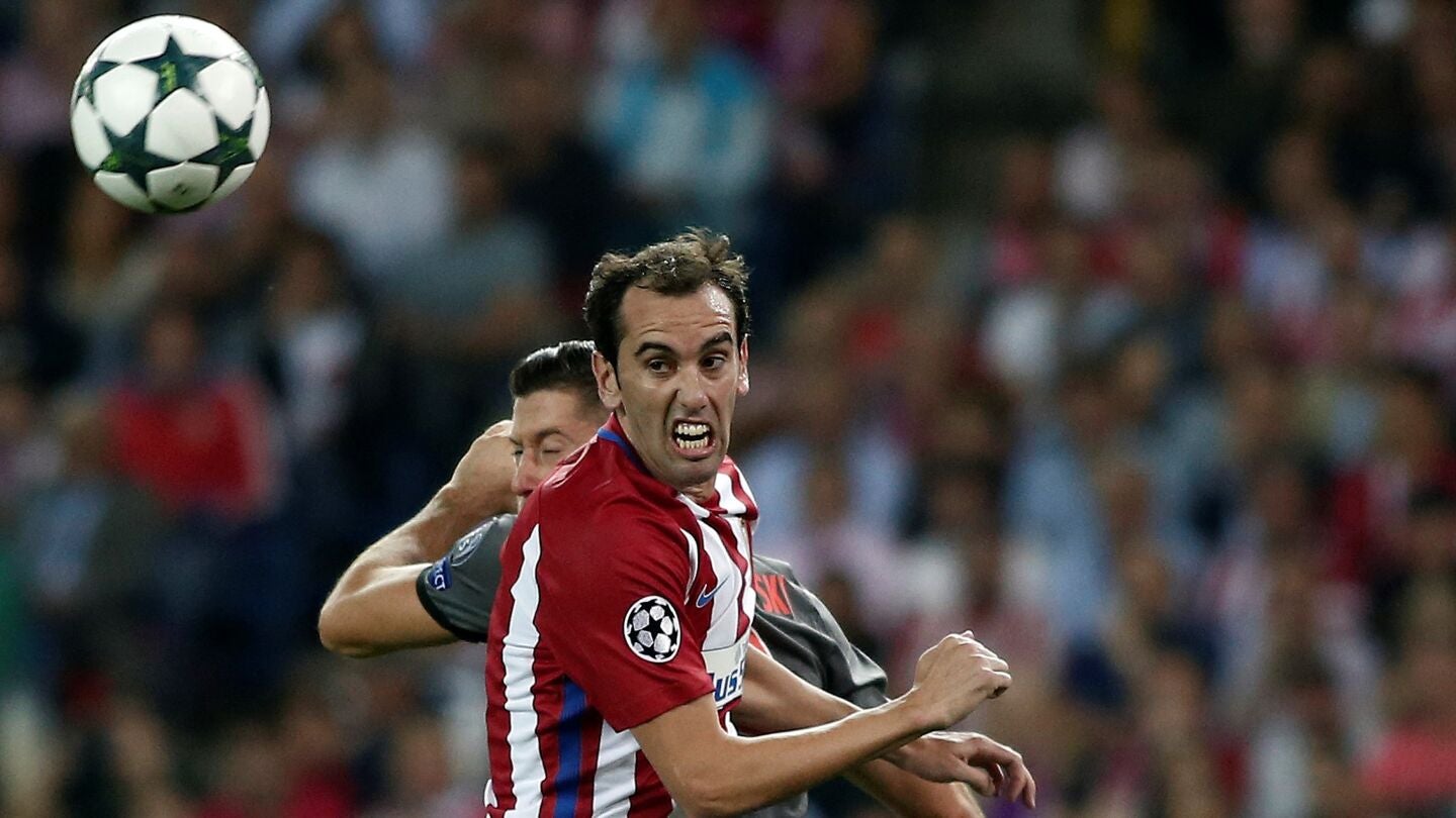 Diego God&iacute;n, durante el partido ante el Bayern de M&uacute;nich