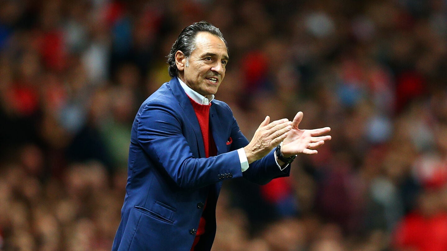 Cesare Prandelli, durante un partido de la Champions