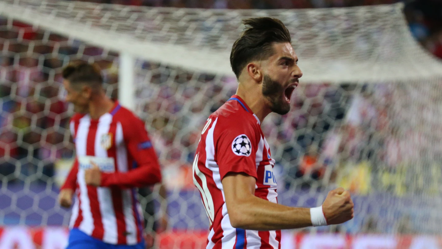 Carrasco, celebrando su gol al Bayern de Múnich Carrasco, celebrando su gol al Bayern de Múnich