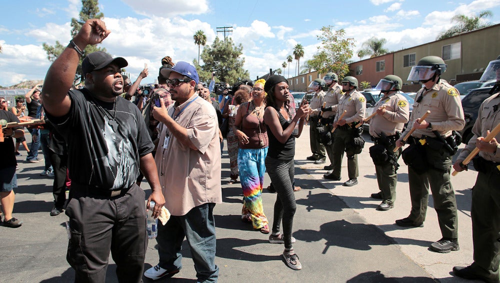 Protestas en El Cajon, California, tras la muerte de un joven negro