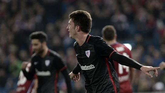 Laporte celebra un gol con el Athletic Laporte celebra un gol con el Athletic