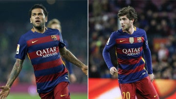 Dani Alves contesta a Sergi Roberto en Instagram.