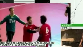 Sancionado el jugador de balonmano que agredió a un árbitro durante un partido 