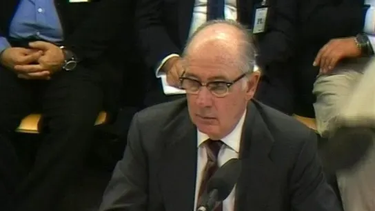 Rodrigo Rato, en la Audiencia Nacional durante el juicio por las tarjetas black Rodrigo Rato, en la Audiencia Nacional durante el juicio por las tarjetas black