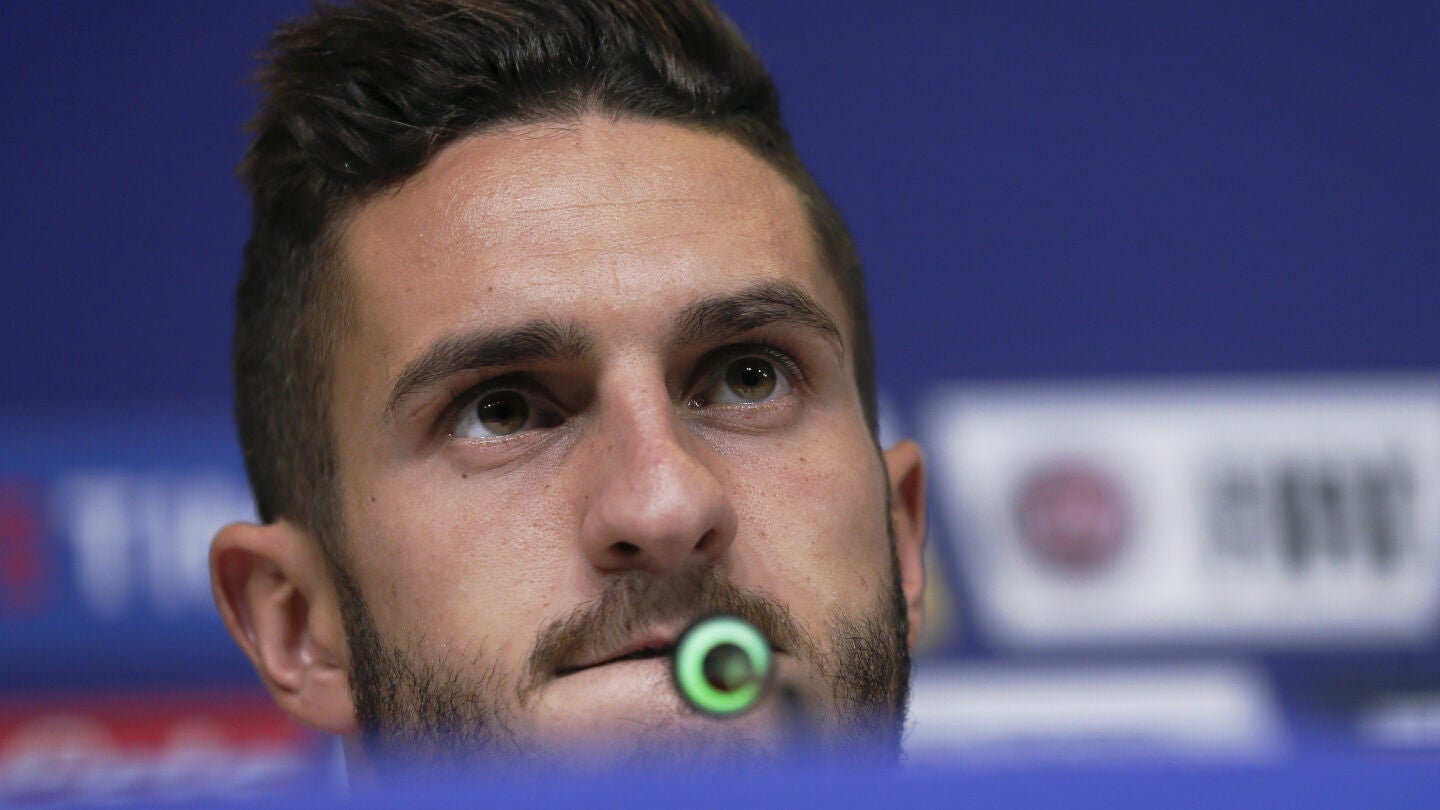 Koke Resurrecci&oacute;n en la rueda de prensa previa al choque contra Italia