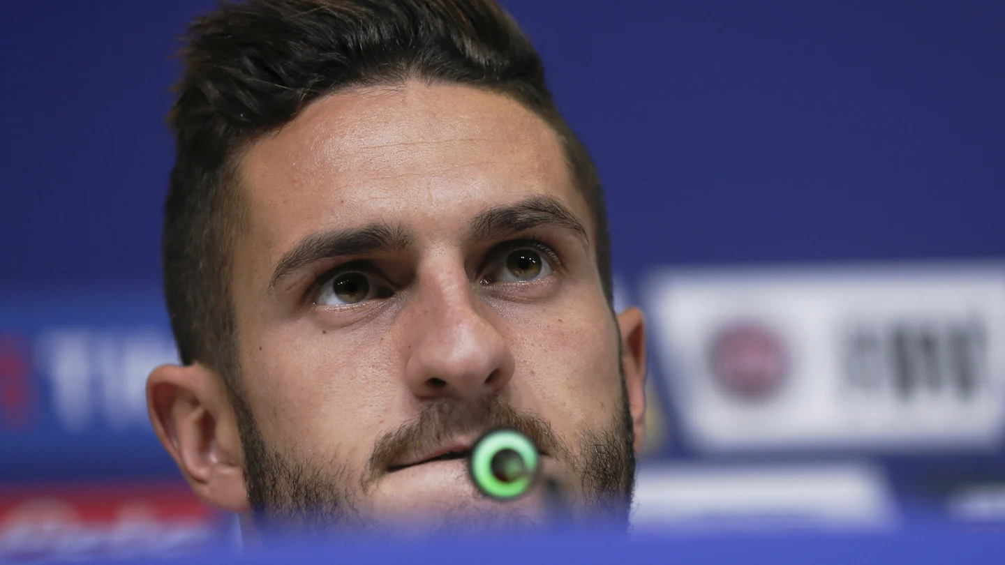 Koke Resurrección en la rueda de prensa previa al choque contra Italia Koke Resurrección en la rueda de prensa previa al choque contra Italia