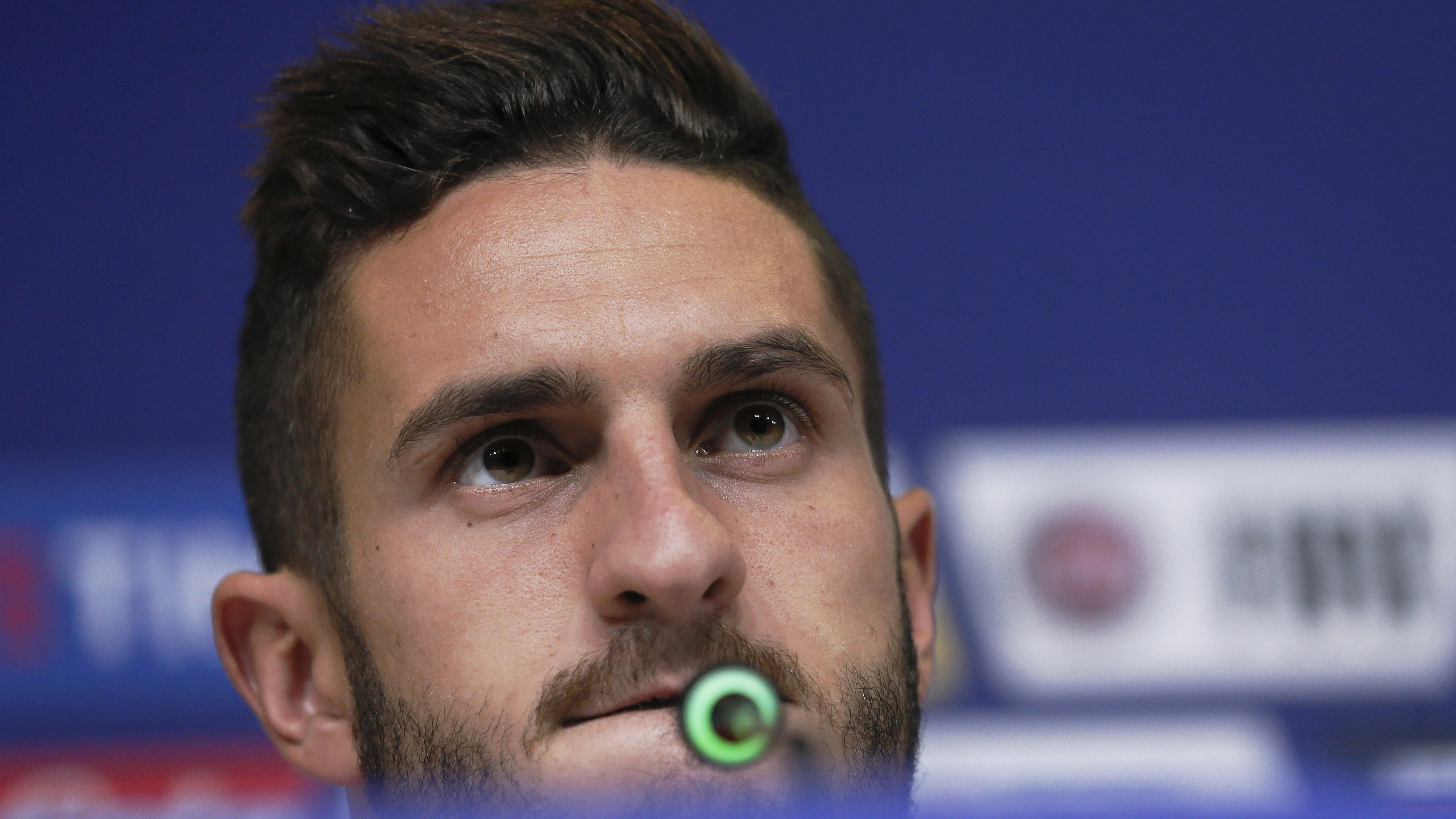 Koke Resurrección en la rueda de prensa previa al choque contra Italia