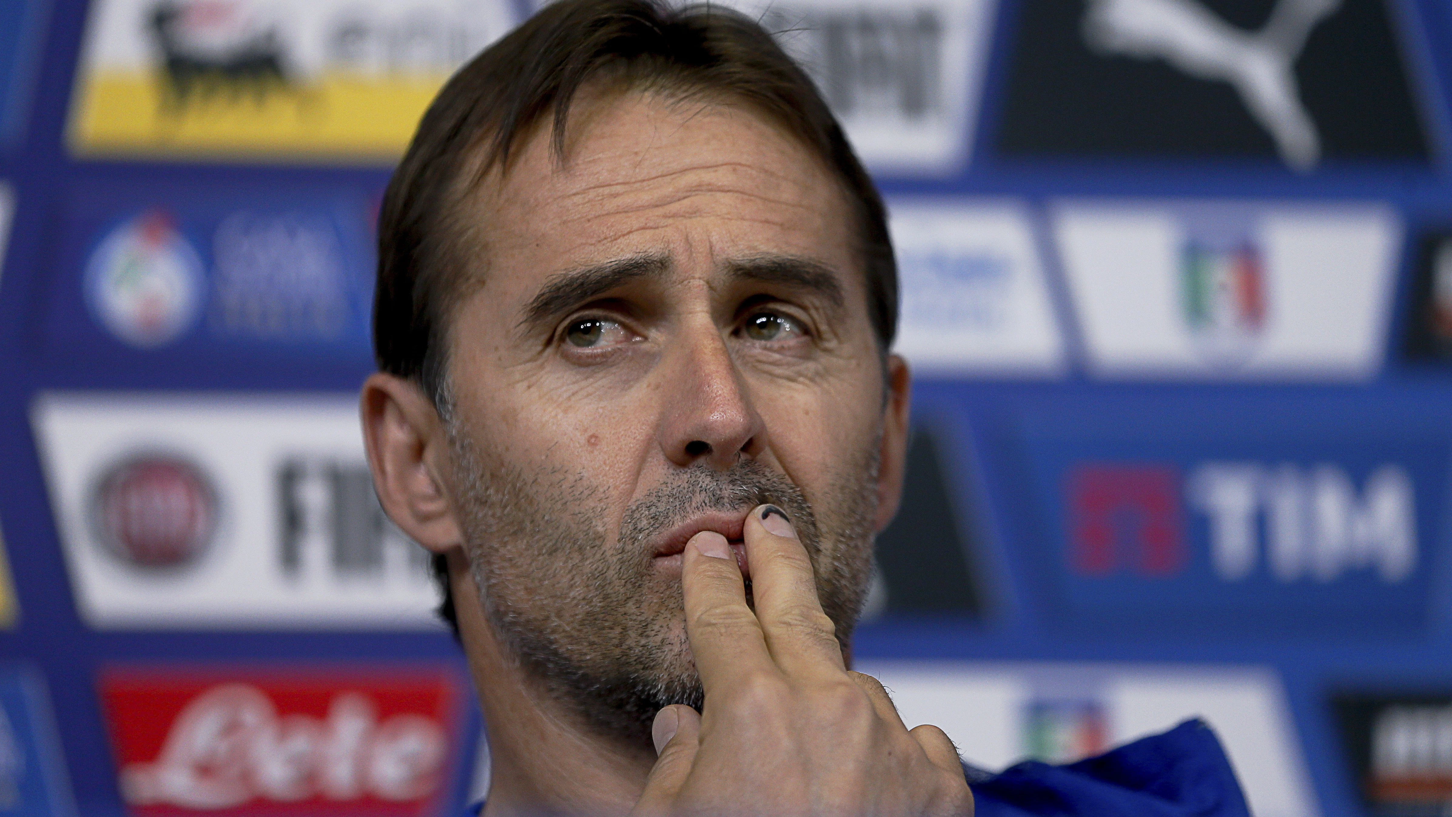 Julen Lopetegui, en la rueda de prensa previa al choque con Italia