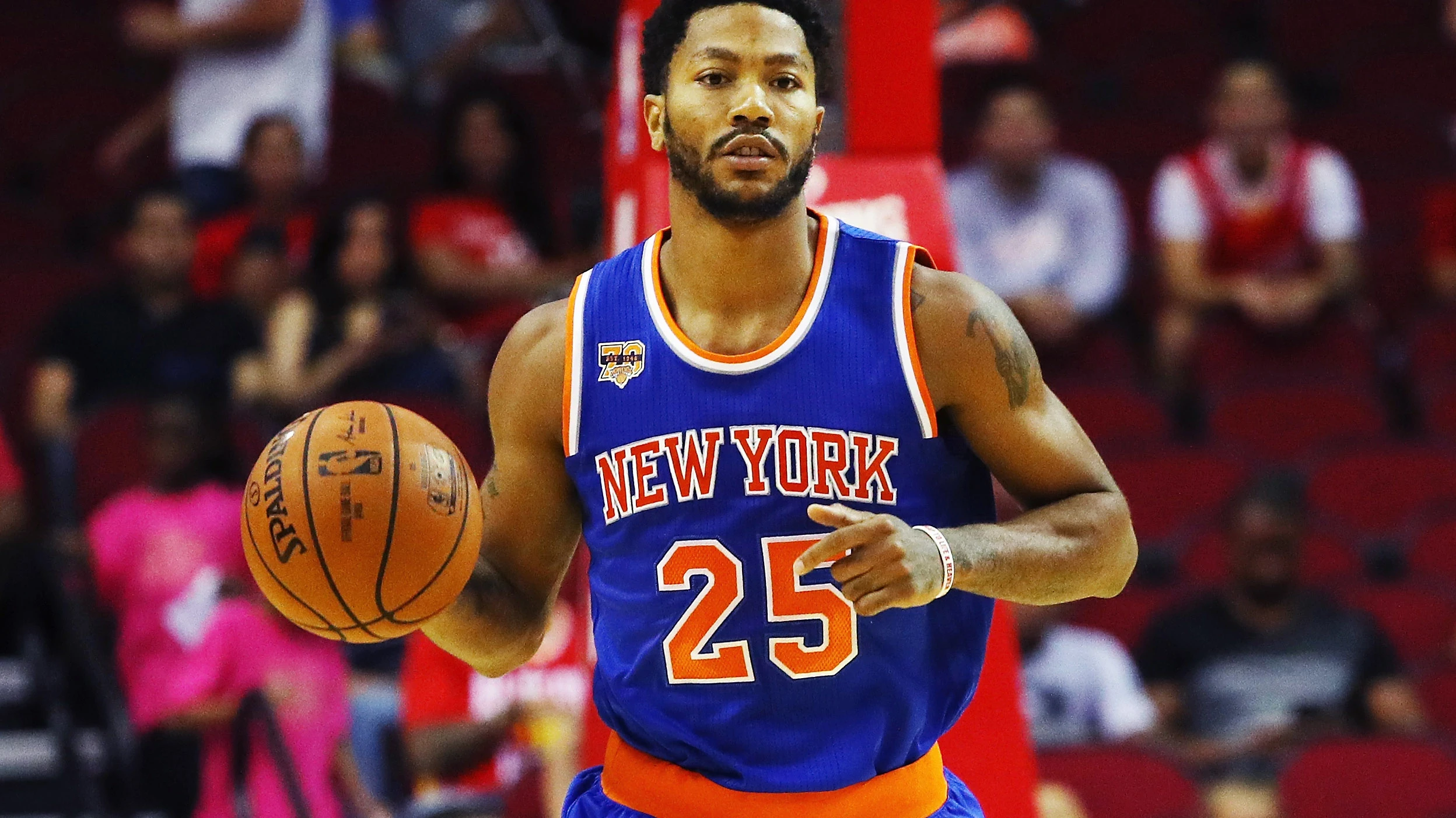 Derrick Rose, durante un partido con los Knicks