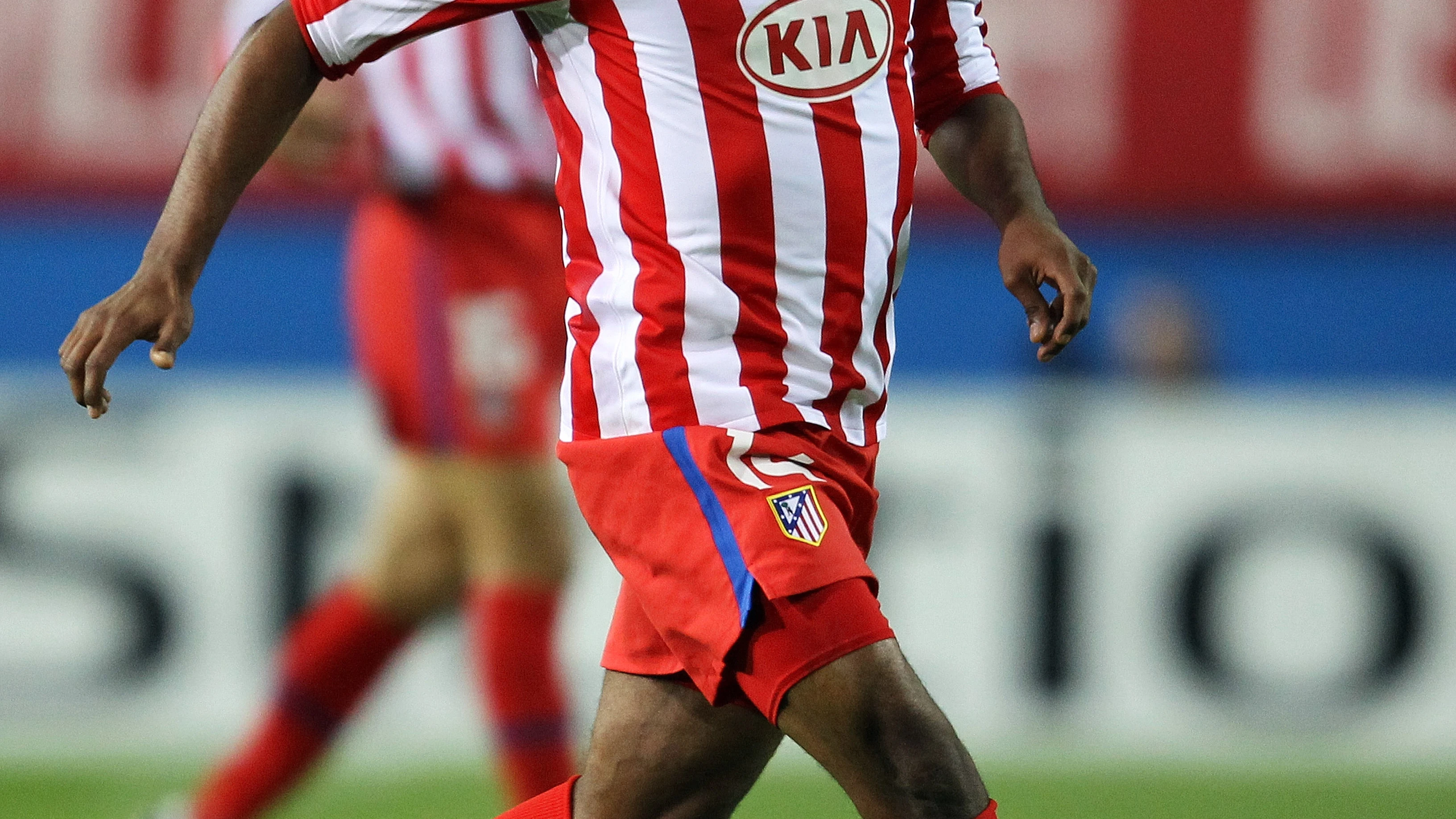 Sinama-Pongolle en un partido con el Atlético de Madrid 