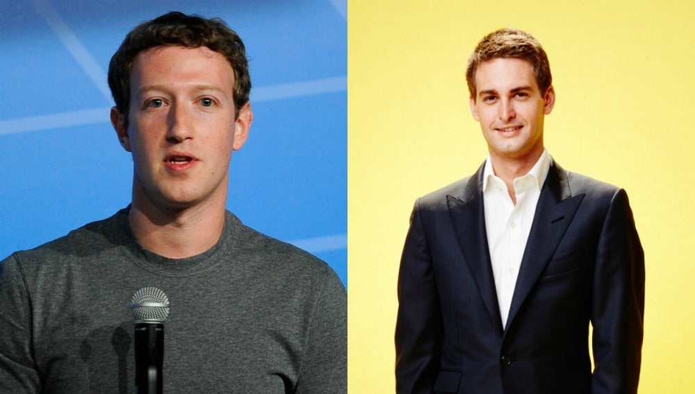 Mark Zuckerberg y Evan Spiegel 