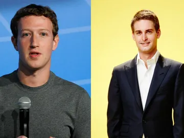 Mark Zuckerberg y Evan Spiegel  Mark Zuckerberg y Evan Spiegel