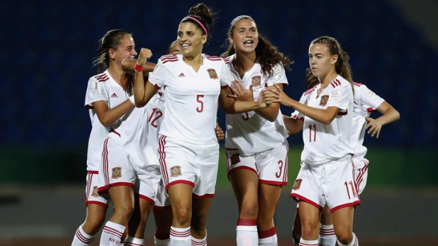Las jugadoras españolas celebran un gol ante Alemania Las jugadoras españolas celebran un gol ante Alemania