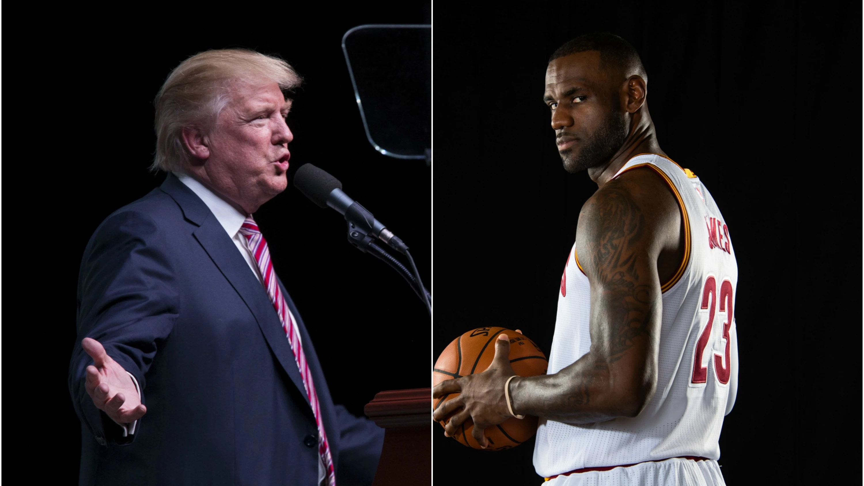 Donald Trump y Lebron James, enfrentados