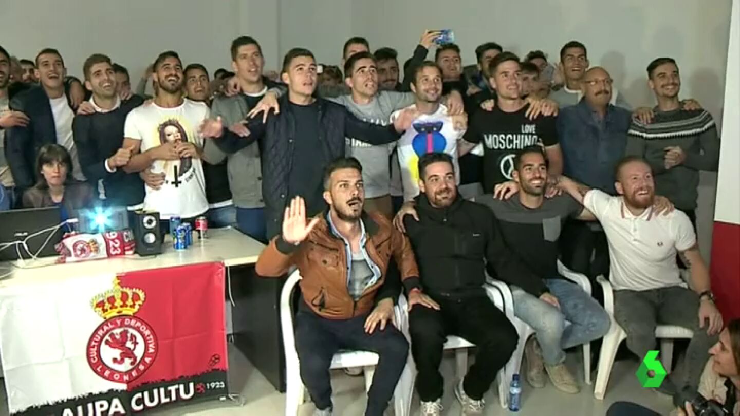 Frame 0.0 de: As&iacute; celebraron la Cultural Leonesa, el H&eacute;rcules y el Guijuelo el 'Gordo' que les toc&oacute; en la Copa del Rey