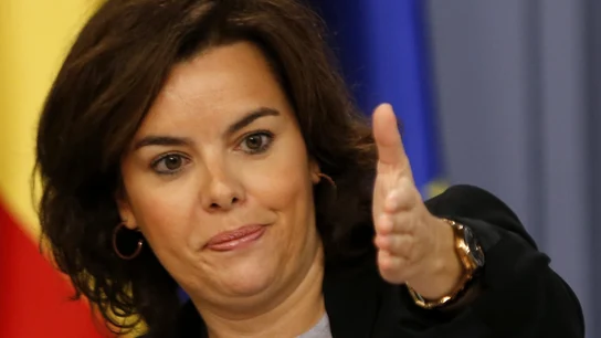 La vicepresidenta del Gobierno en funciones, Soraya Sáenz de Santamaría La vicepresidenta del Gobierno en funciones, Soraya Sáenz de Santamaría