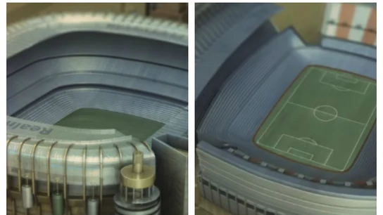 El Bernabéu y el Calderón parte de la recreación de la cabecera de Juego de Tronos El Bernabéu y el Calderón parte de la recreación de la cabecera de Juego de Tronos