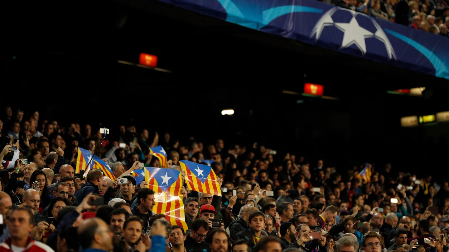 Las esteladas fueron protagonistas en el Barcelona - Manchester City Las esteladas fueron protagonistas en el Barcelona - Manchester City