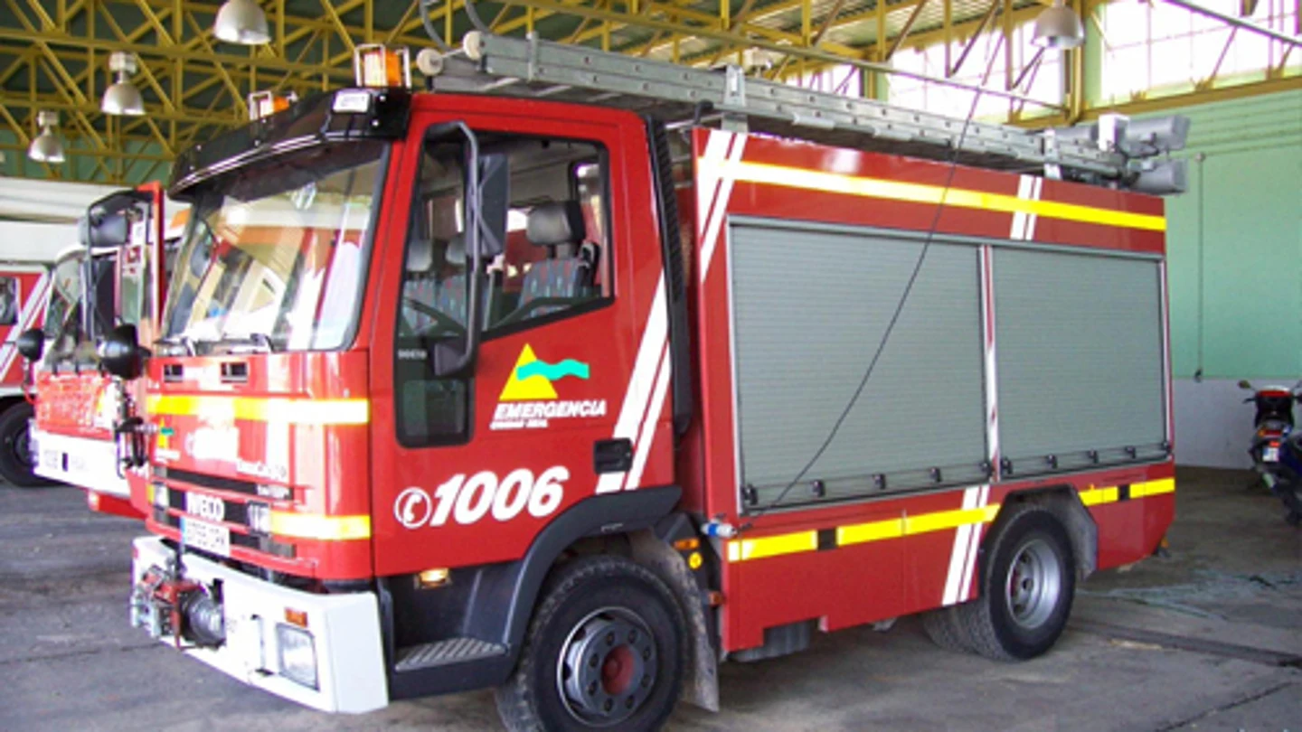 Imagen de archivo de un camión de bomberos. Un camión de bomberos en Valdepeñas