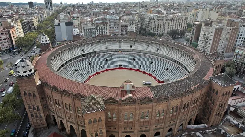 Vista de la plaza de toros de la Monumental de Barcelona