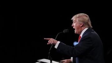 Donald Trump, durante el tercer debate electoral