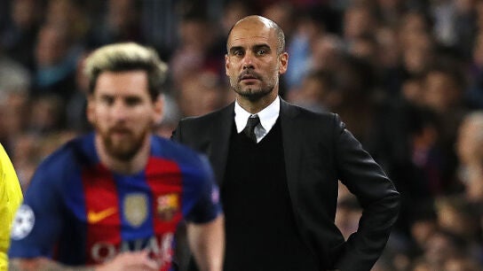Pep Guardiola y Messi