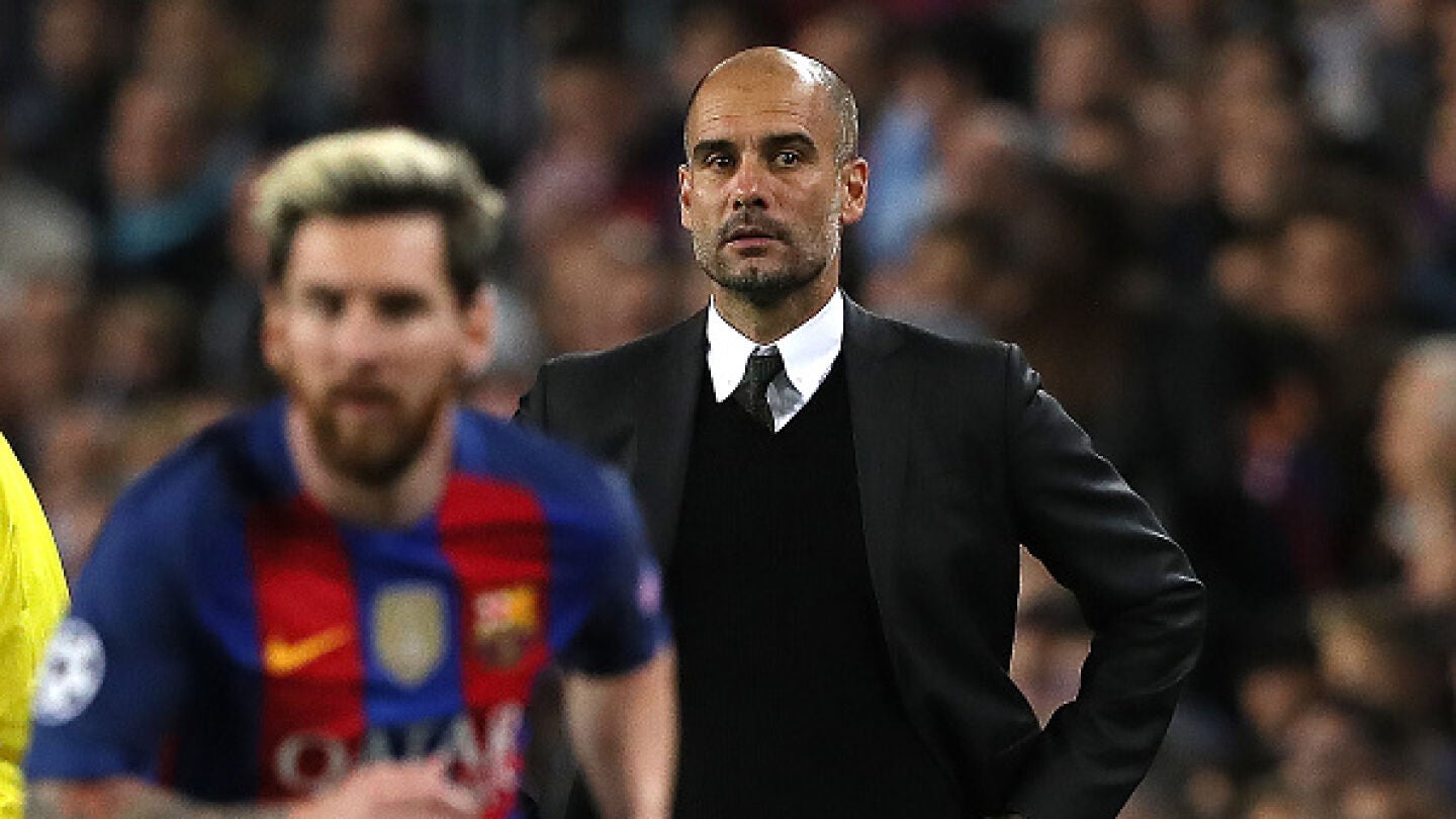 Pep Guardiola y Messi