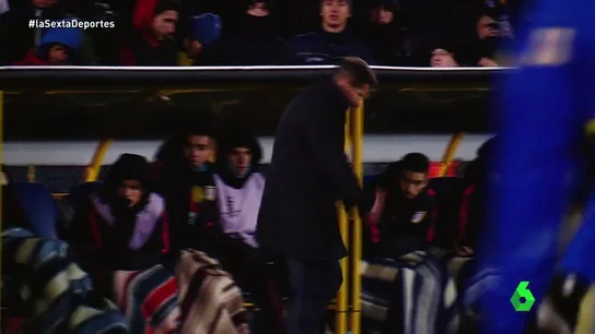 Simeone, durante el partido contra el Rostov Simeone, durante el partido contra el Rostov