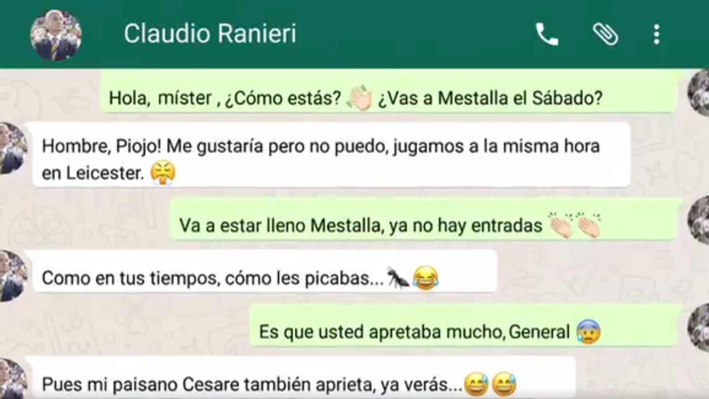 Conversaci&oacute;n de Whatsapp del Valencia