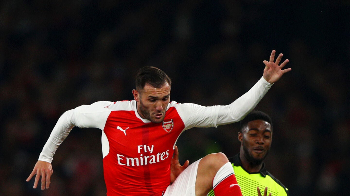 Lucas P&eacute;rez, jugador del Arsenal