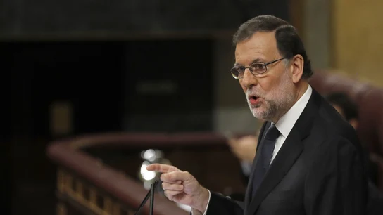 Mariano Rajoy durante la sesión de investidura Mariano Rajoy durante la sesión de investidura