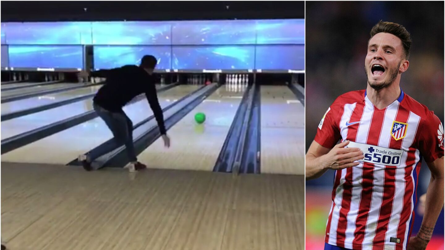 Sa&uacute;l, un crack tambi&eacute;n jugando a los bolos