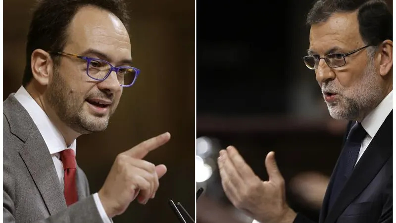 Antonio Hernando y Mariano Rajoy