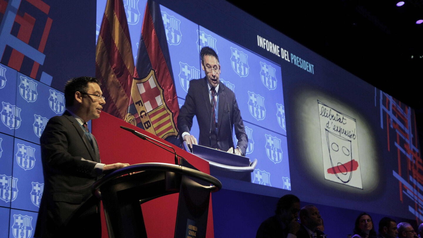 Josep Mar&iacute;a Bartomeu, presidente del F.C Barcelona