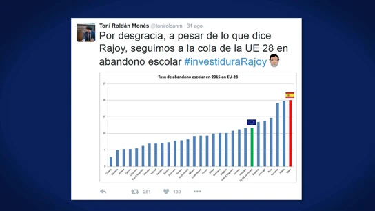 Tweet de Toni Roldán. Tweet de Toni Roldán.