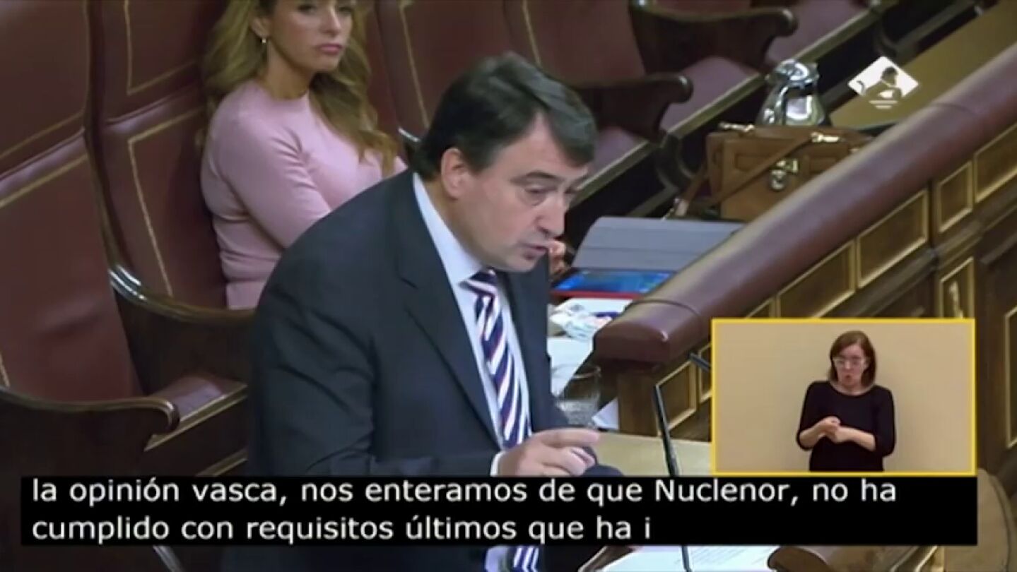 Frame 0.0 de: Aitor Esteban (PNV): Todos los partidos, incluido el PP, est&aacute;n en contra de la reapertura de Garo&ntilde;a 