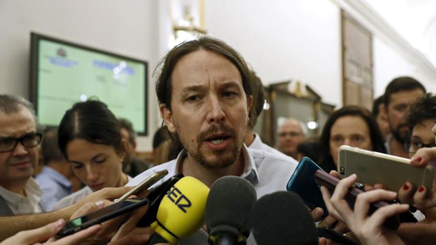 Pablo Iglesias ante los medios