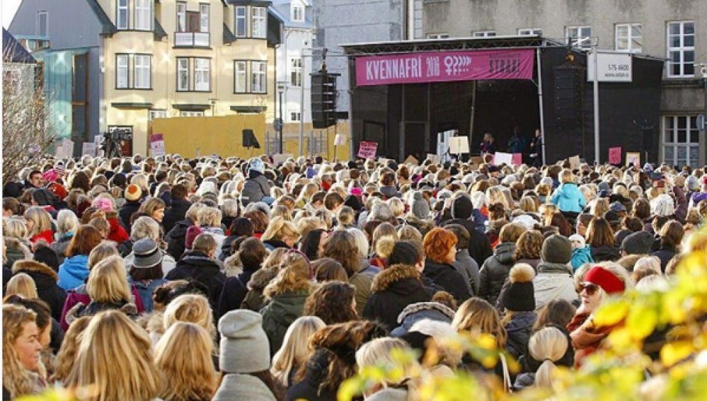 Manifestación en Islandia