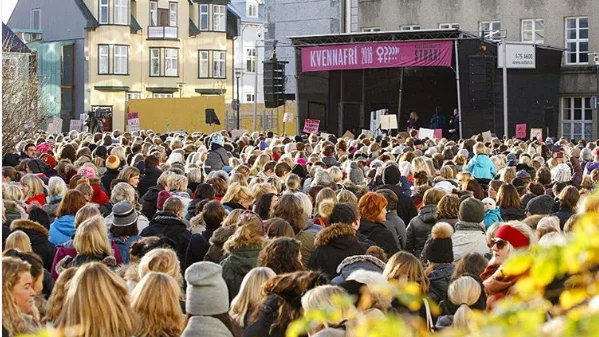 Manifestación en Islandia