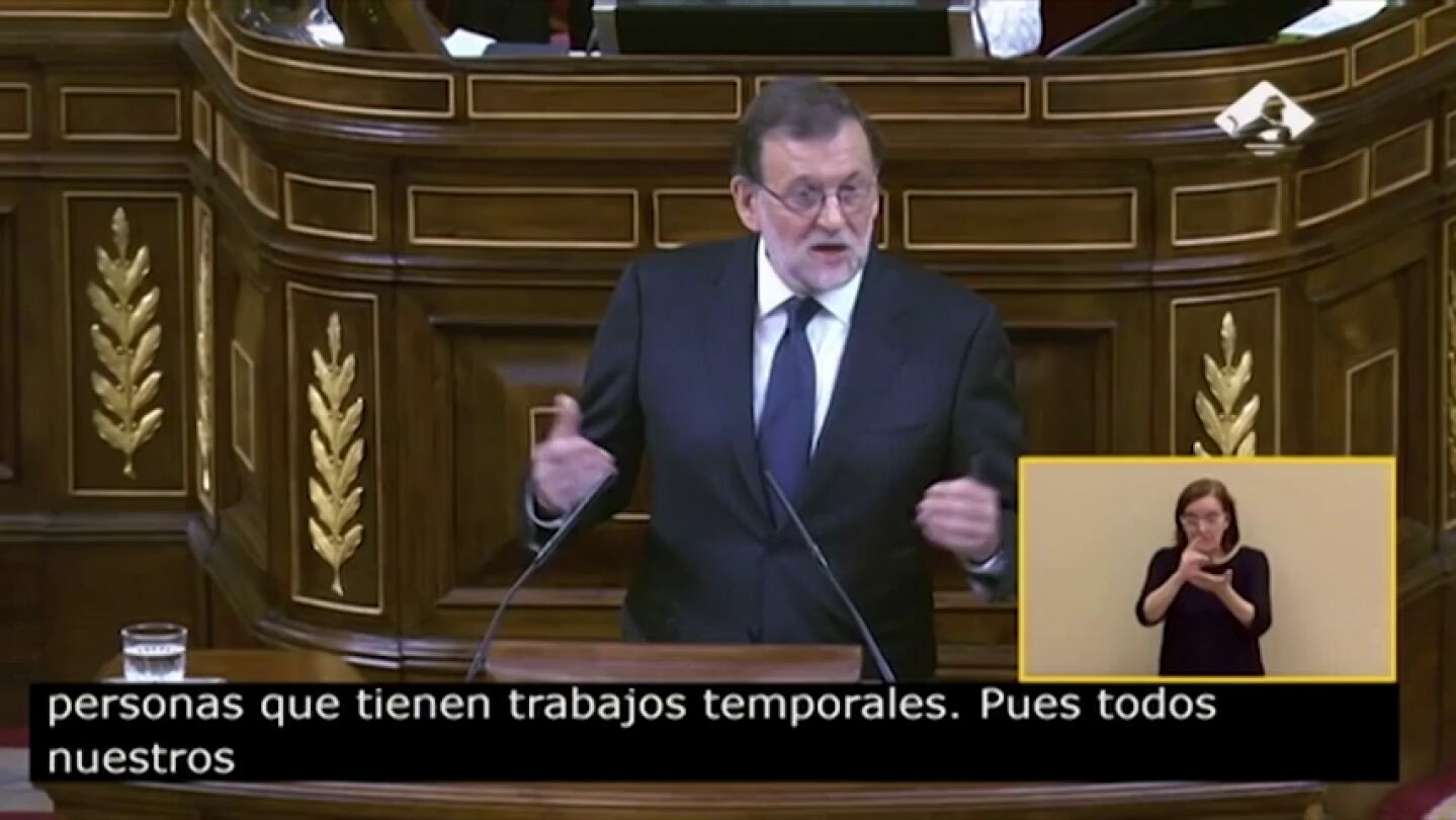 Frame 0.0 de: Rajoy asegura que la pensi&oacute;n media es de 1.400 euros. &iquest;Verdadero o falso? 