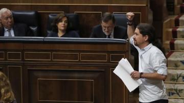 Pablo Iglesias, en la investidura de Rajoy