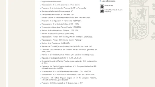 Biografía Mariano Rajoy Brey Biografía Mariano Rajoy Brey