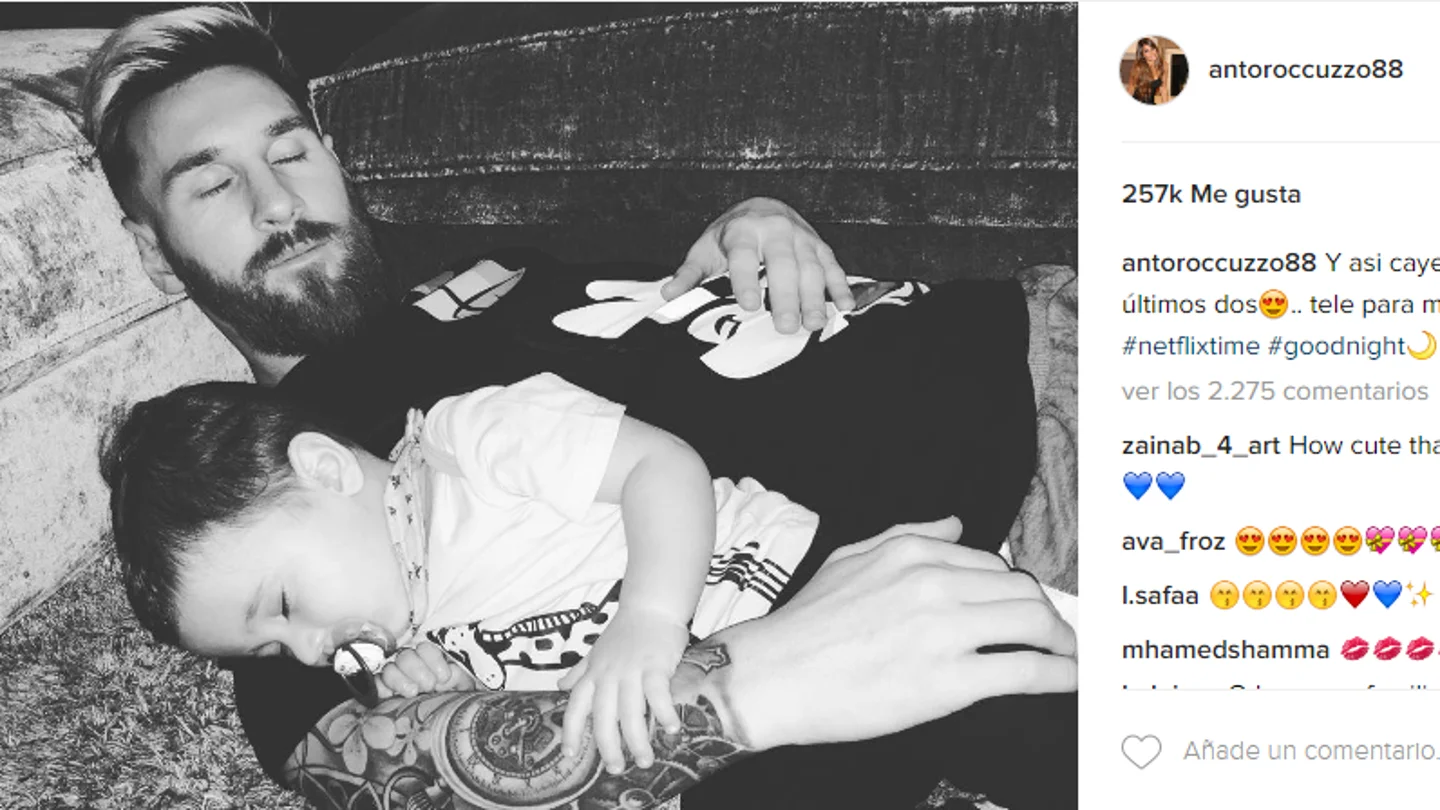 Leo Messi y su hijo Mateo Leo Messi y su hijo Mateo