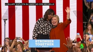 Hillary Clinton y Michelle Obama