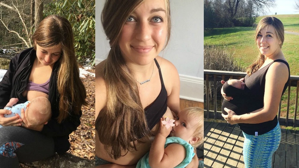 Kelly Stanley con su bebé 